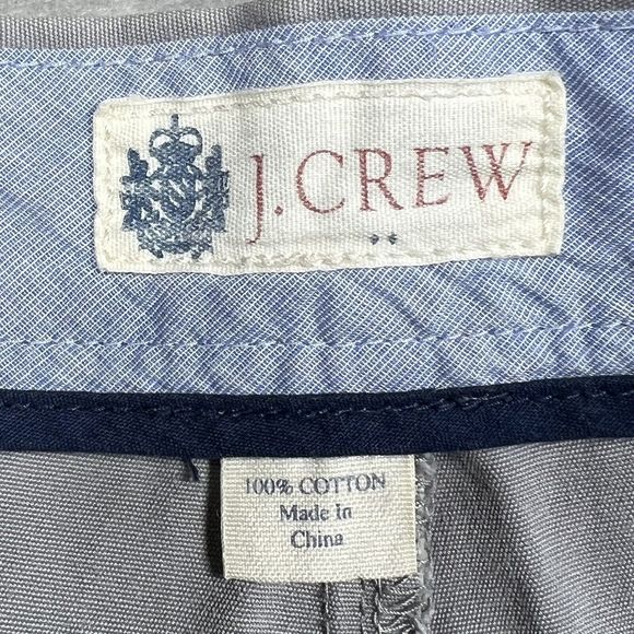 J Crew Shorts Mens 36 Gray Flat Front Chino Cotton 10" Inseam Preppy - Picture 6 of 11